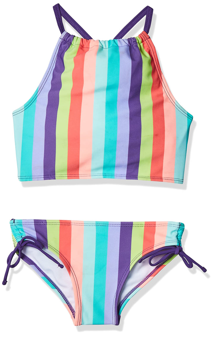 Kanu Surf Girls' Daisy Beach Sport Halter Tankini 2-Piece Swimsuit