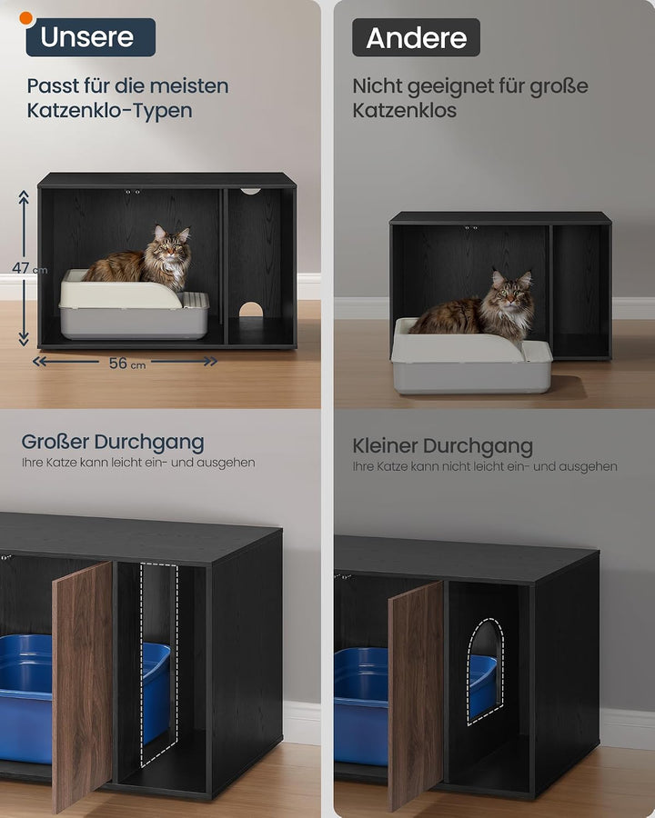 SONGMICS Home Katzenklo-Schrank, Toolless-Technologie, superschnelle werkzeuglose Montage, Katzenhau