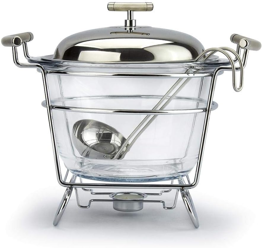 Speisewärmer Suppewärmer mit Glaseinsatz 4.0L Warmhaltebehälter (Modell 2), Modell 2