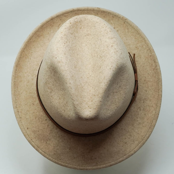 The Stoker – leichte breite Krempe – wasserabweisend – Fedora Trilby Style Filzhut S hellbeige, S he