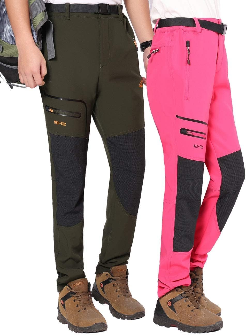 BenBoy Herren Wanderhose Wasserdicht Softshellhose Outdoorhose Winddicht Warm Gefüttert Skihose Snow