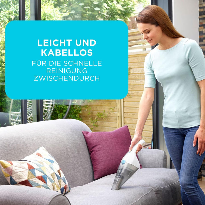 BLACK+DECKER dustbuster 3.6V kabelloser Akku-Handstaubsauger, NVC115JL-QW Handheld, Handheld