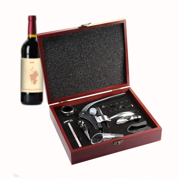 AMAVEL Wein Sommelier Set (10-teilig): Das perfekte Wein Geschenk mit Korkenzieher als Weinöffner, W