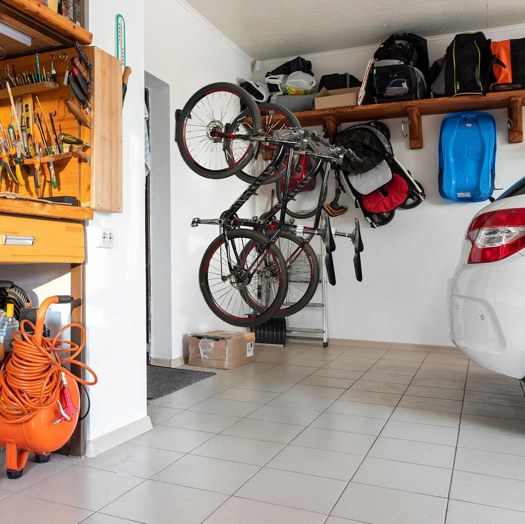 Relaxdays 8 x Fahrrad Wandhalter, Garage o. Keller, Radhaken, Zum Aufhängen an der Wand, Traglast ma