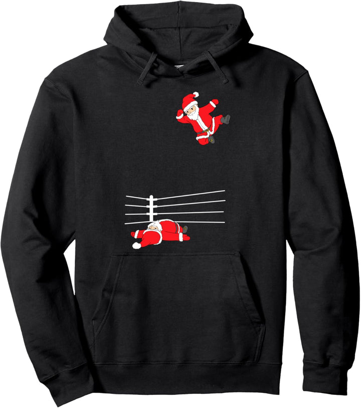 Lustiges Weihnachten Santa Claus Wrestling Xmas Pullover Hoodie
