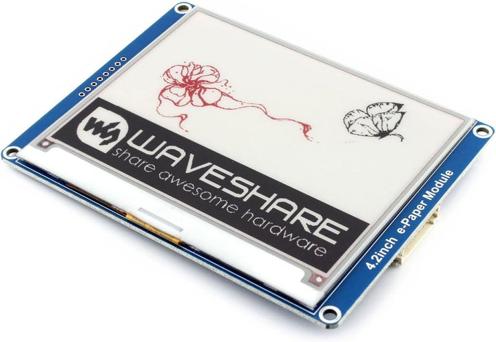 Waveshare 4.2 Inch E-Paper Display Module(B) Kit 400x300 Resolution Red Black White Three-Color E-In
