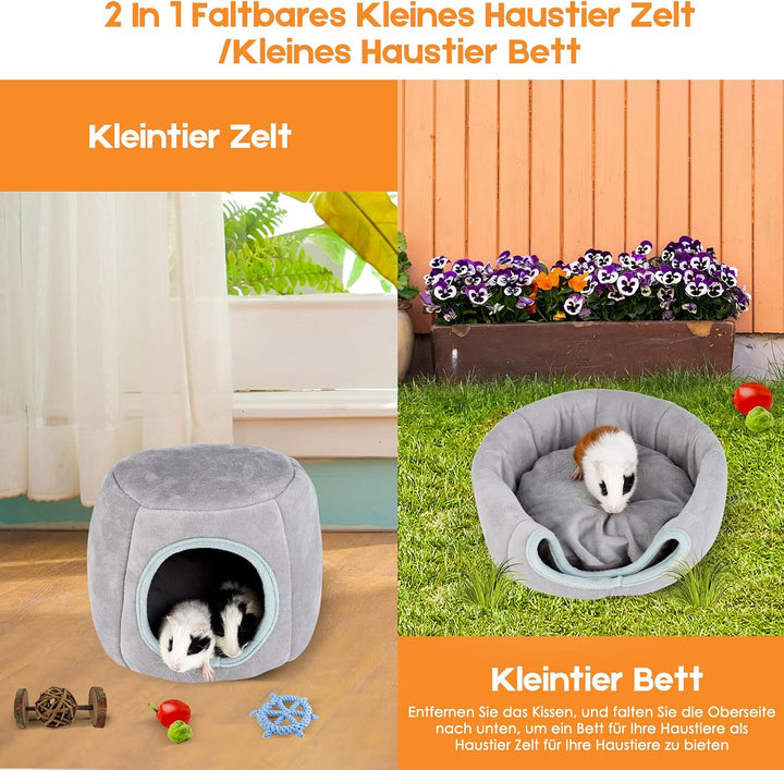 ONEJU Meerschweinchenbett, Meerschweinchenversteck, Kaninchenbett, Kaninchenversteck, Meerschweinche