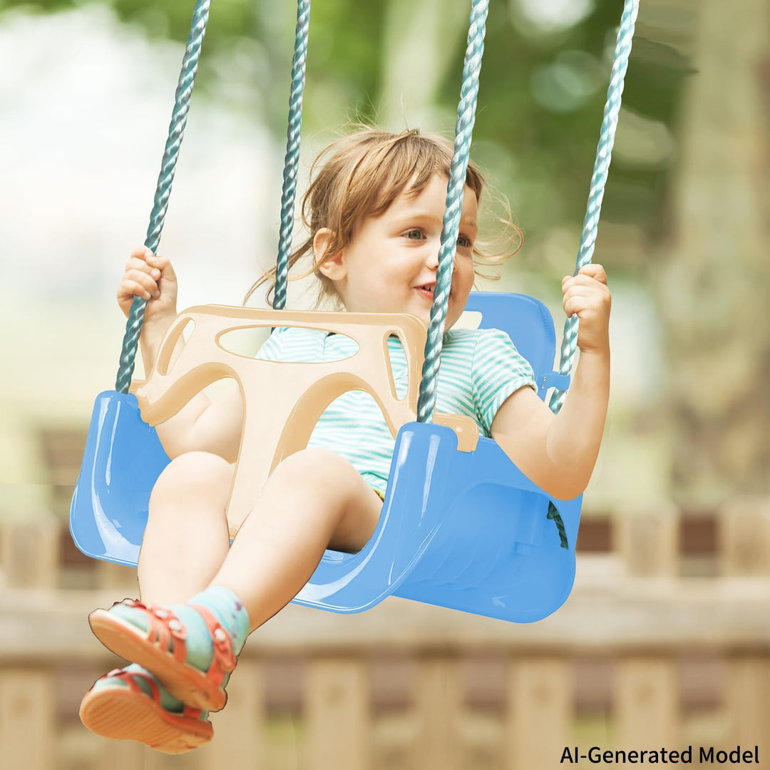 KINSPORY Kinderschaukel Babyschaukel 3 in 1 Babysitz verstellbar Mitwachsend Schaukelsitz Gartenscha
