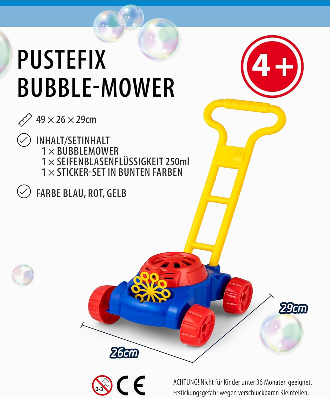 PUSTEFIX Bubble-Mower Rasenmäher