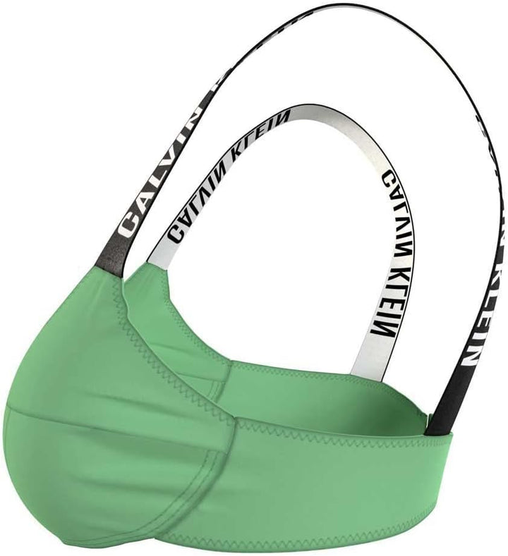 Calvin Klein Damen Bikinitop Bralette Ungepolstert M Ultra Green, M Ultra Green