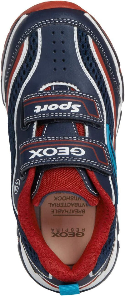 Geox Jungen J Android Boy C Sneakers 33 EU Navy Red, 33 EU Navy Red