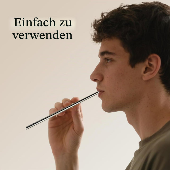 Sing Strohhalm für Stimmausbildung und Heilhilfewerkzeug, Gesangshalm-Stimmtrainer Metalltherapie-We