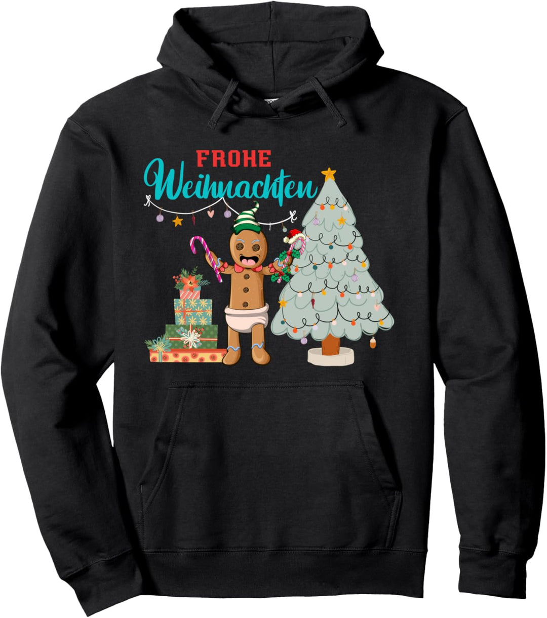 Weihnachtsbaum Pajama Geschenk Frohe Weihnachten Lebkuchen Pullover Hoodie