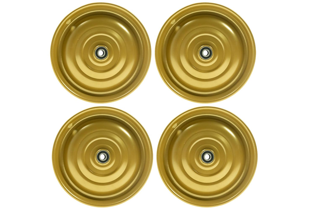 Scheibenrad Anhänger Handwagen Laufrad Rad Felge 12 1/2 Zoll Klaufix DDR (4 Stück Gold), 4 Stück Gol