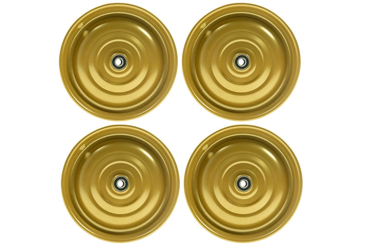 Scheibenrad Anhänger Handwagen Laufrad Rad Felge 12 1/2 Zoll Klaufix DDR (4 Stück Gold), 4 Stück Gol