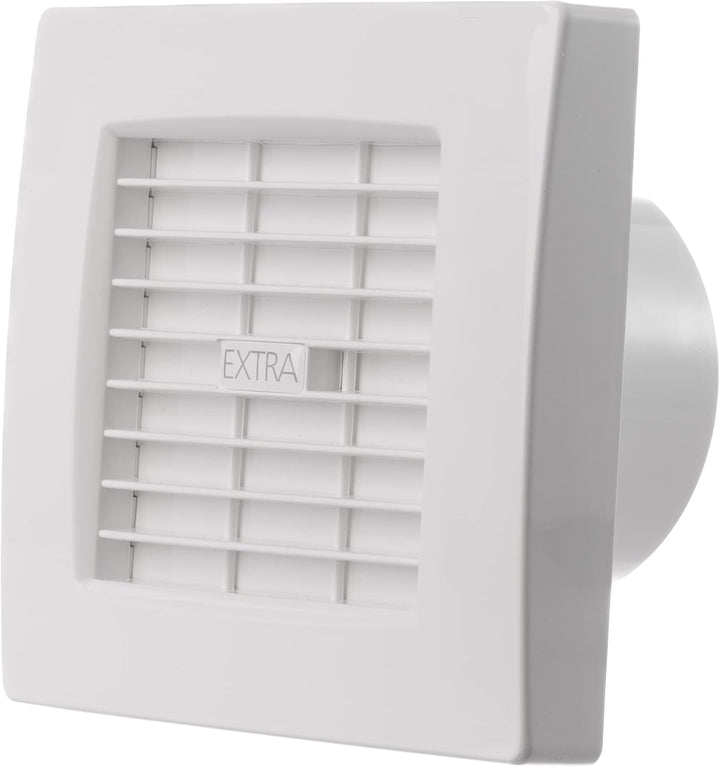 Steinberg14 Ø 100mm Badlüfter mit Automatischen Jalousie/Lamellen - Weiss Ventilator für Bad WC Küch