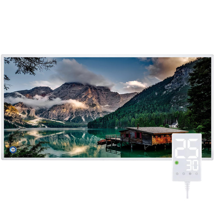 Infrarotheizung Bild 1000W, 1-3 Min auf Betriebstemperatur bis 120 Grad - Geeignet für Schlafzimmer,