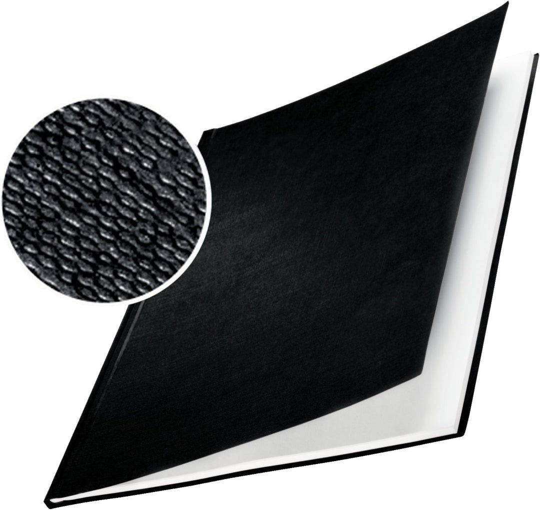 Leitz 73970095 Buchbindemappe impressBIND, Hard Cover, A4, 28 mm, 10 Stück, schwarz