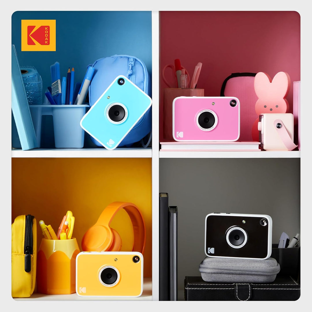 Kodak Printomatic+ Sofortbild Digitalkamera 10MP mit RGB LED, druckt Vollfarb-Fotos auf Zink 2x3” Pa