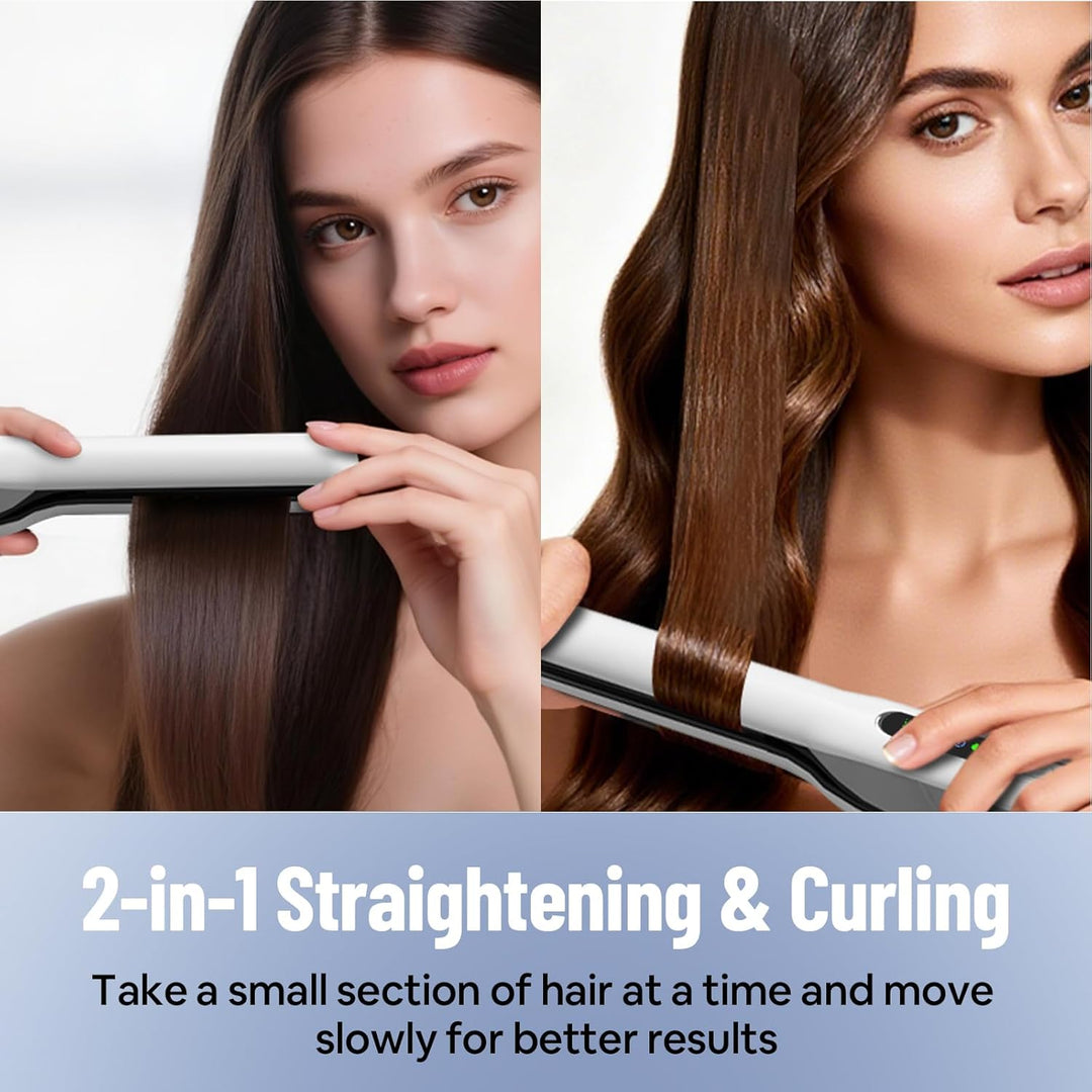 SUNMAY Voga Plus Glätteisen Kabellos mit Negativen Ionen, Titan Haarglätter und Lockenstab 2 in 1, T