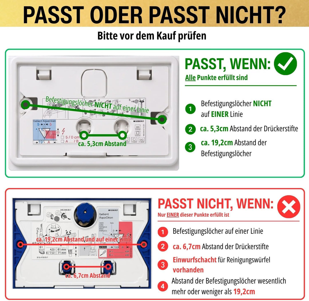 Drücker- & Betätigungsplatte passend für Geberit Delta (Glas, schwarz, chrom Ringe+Tasten) | sw-glas