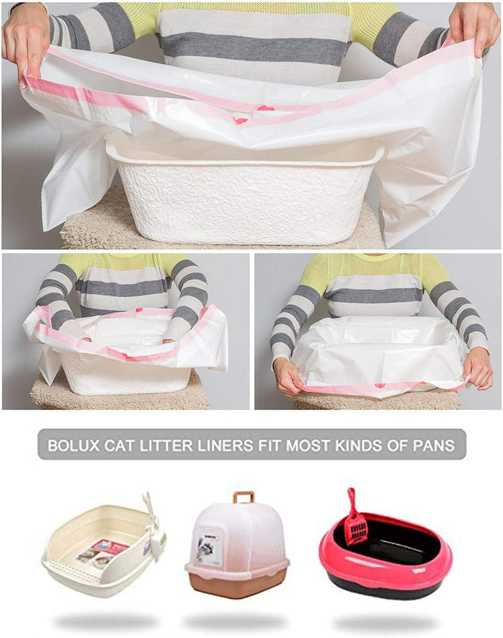 Moliwen 1 Tüten (30 Stück) Katzenklo Einlagen Katzentoiletten Kordelzugbeutel, 790*450mm für Mittler