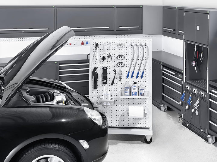 bott perfo Rundhalter, 5 Stück mit Doppelaufnahme für perfo Lochplatten, Durchmesser 80 mm, 14011020