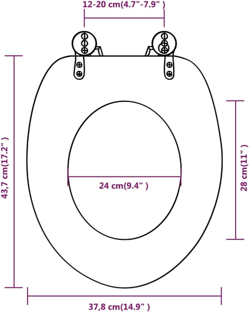 vidaXL WC Sitz MDF Brille Klodeckel Toilettensitz Toilettendeckel Klositz Altholz, Altholz