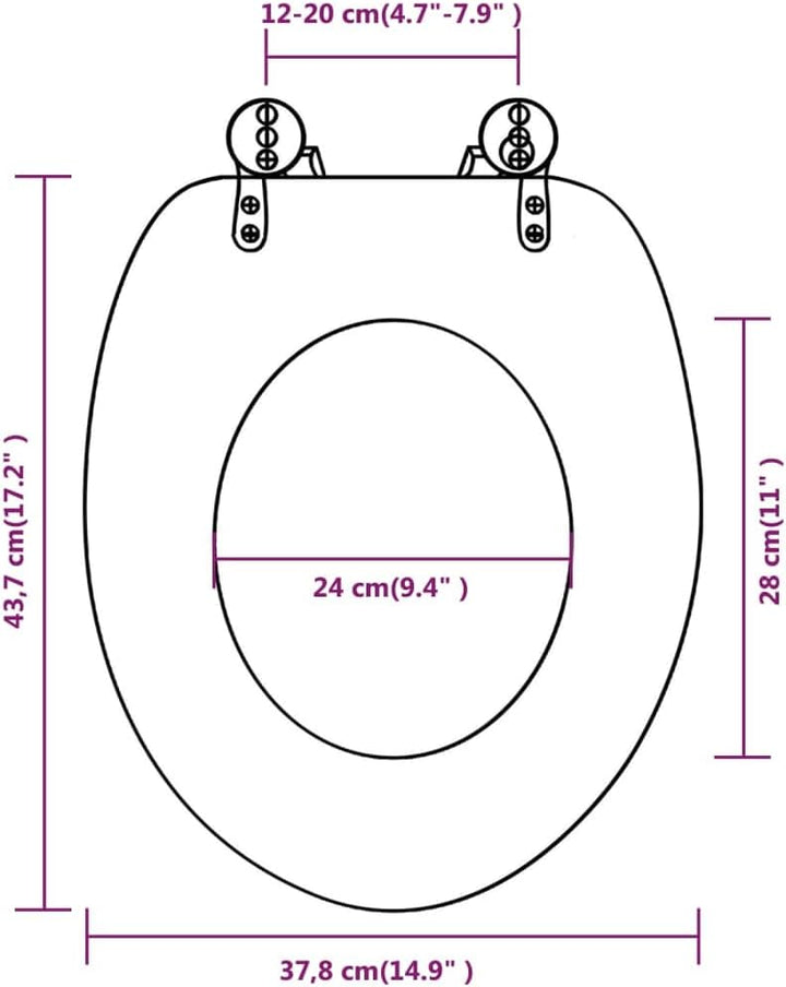 vidaXL WC Sitz MDF Brille Klodeckel Toilettensitz Toilettendeckel Klositz Altholz, Altholz