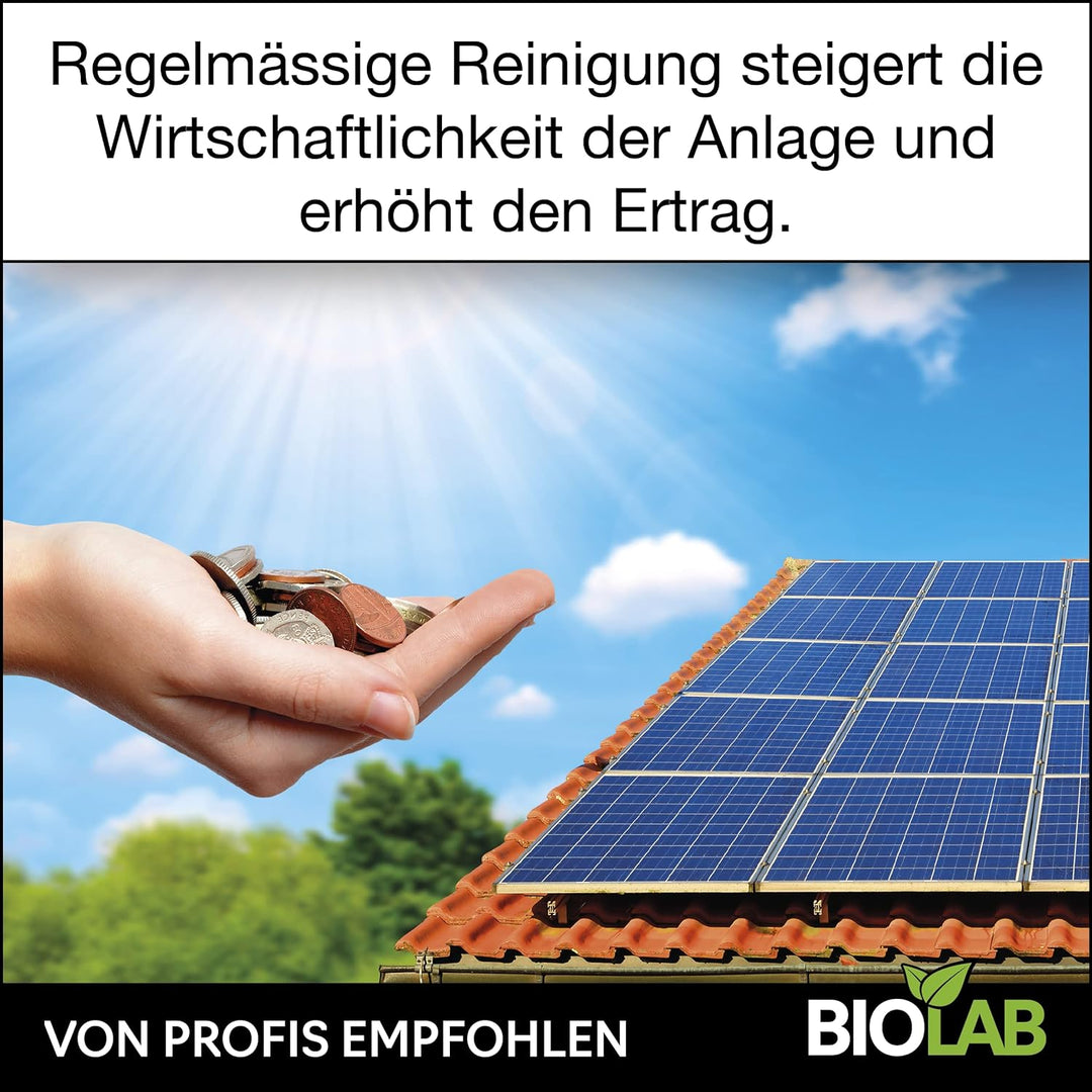 BIOLAB Bio Solar & PV Photovoltaik Reiniger Konzentrat 1:20 (5 Liter Kanister) zum Reinigen von Sola