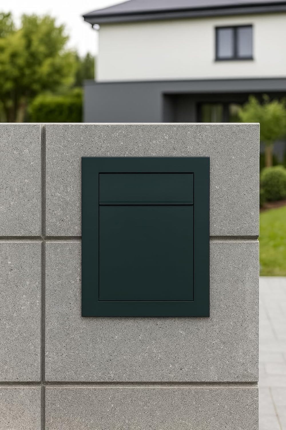 Unterputz Briefkasten RAL7016 Anthrazit Einbaubriefkasten flächenbündig verzinkter Stahl pulverbesch