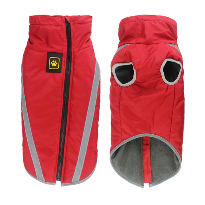 FEimaX Hundemantel Hundejacke wasserdichte Reflektierende Wintermantel mit Fleece Gefüttert Hund Wel
