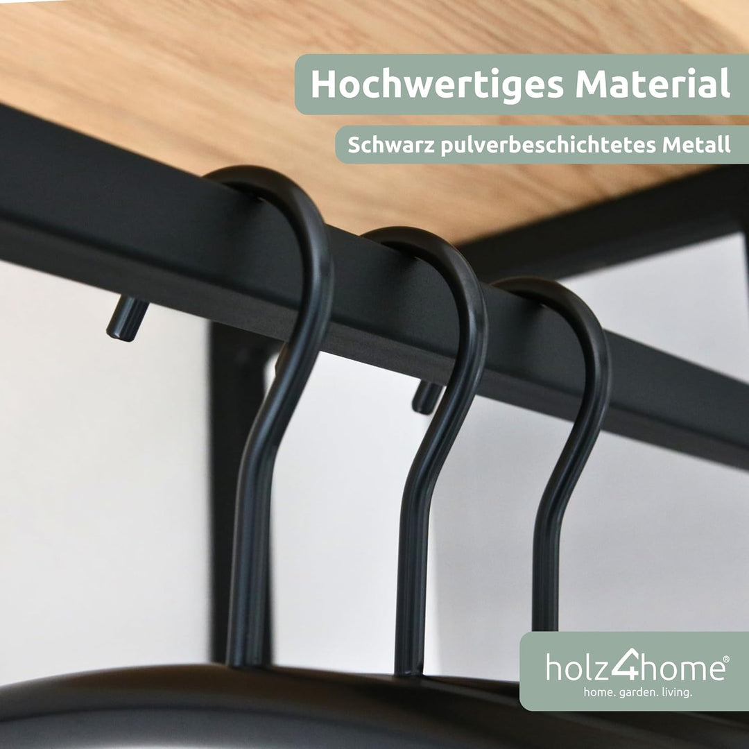 holz4home® Kleiderbügel aus Metall 3 Stück I Metallkleiderbügel Kleiderhaken im 3er Set für Garderob