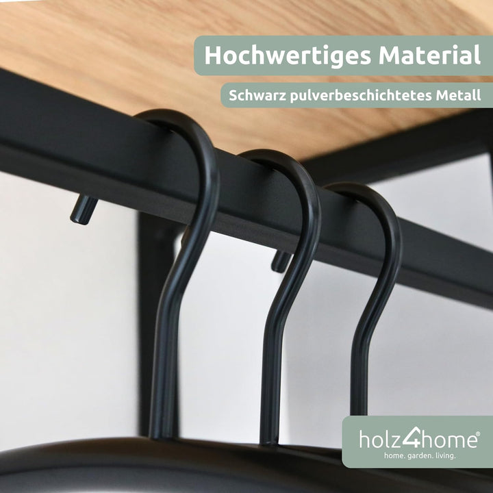 holz4home® Kleiderbügel aus Metall 3 Stück I Metallkleiderbügel Kleiderhaken im 3er Set für Garderob