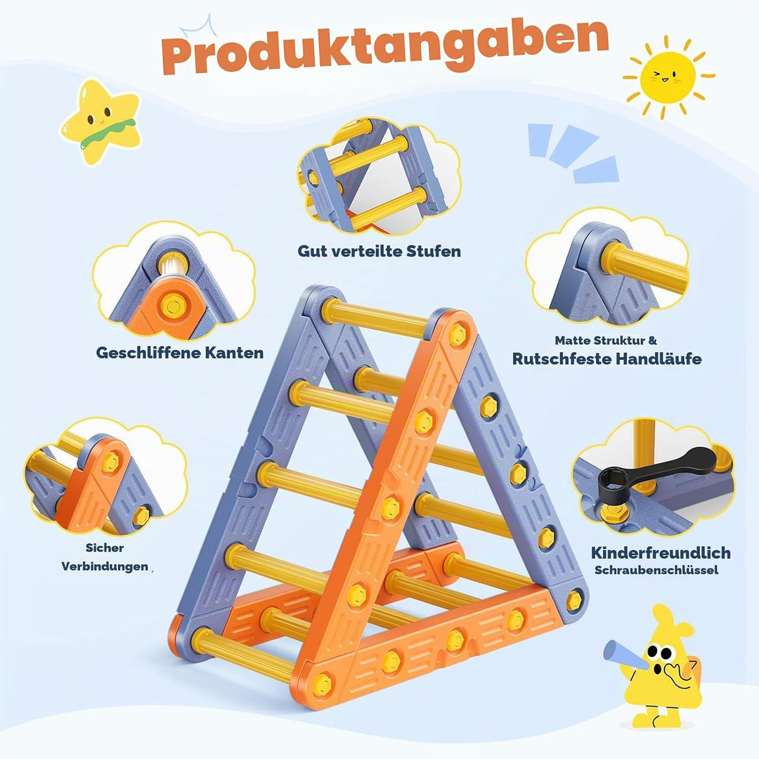 Montessori Indoor Spielset: Plastik Klettergerüst für Kleinkinder und Kinder,Leicht und tragbar, max
