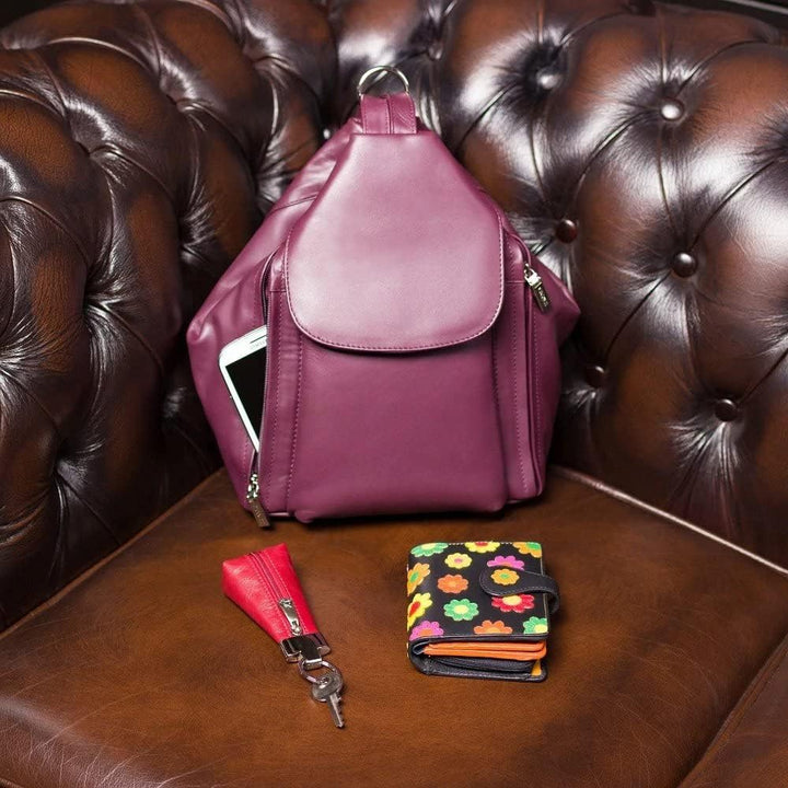 VISCONTI 100% Pur Leder Portemonnaie Damen RFID Schutz Geldbeutel Frauen Geldbörse Bifold Mehrfarbig