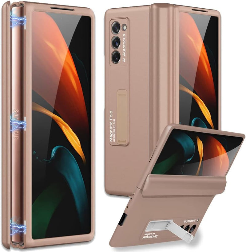 Miimall Kompatibel mit Samsung Galaxy Z Fold 2 2020 Hülle, [Magnetischer Scharnierschutz] Hartes PC