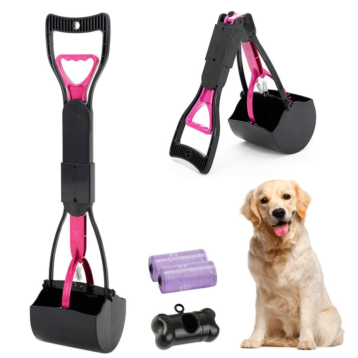 Tragbare Hundekotgreifer, Kotgreifer Hunde, Yard Hund Pooper Scooper mit Abfallbeutel Spender, Faltb
