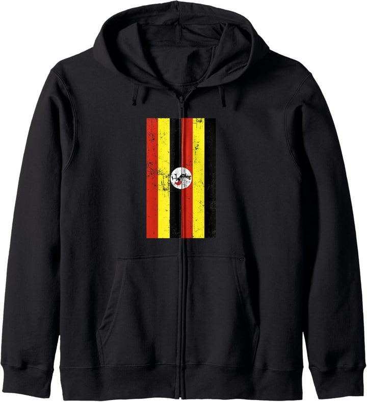 Uganda East Africa Kampala Distressed Flag Kapuzenjacke