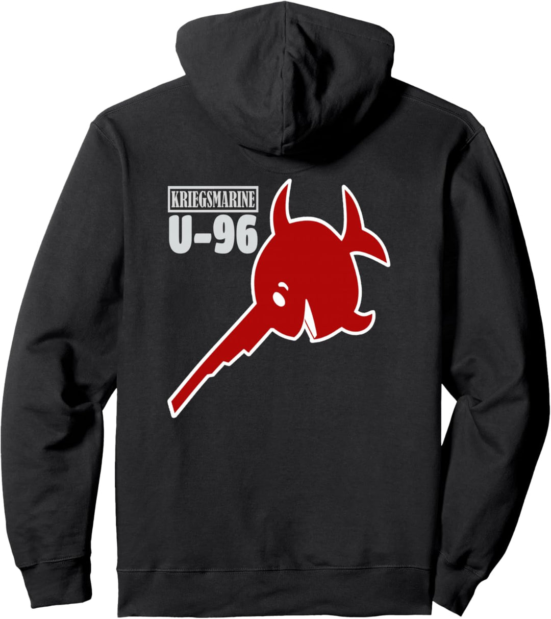WW2 Deutsches Kriegsmarine U-96 U-Boot Vorderes&Zurück Pullover Hoodie