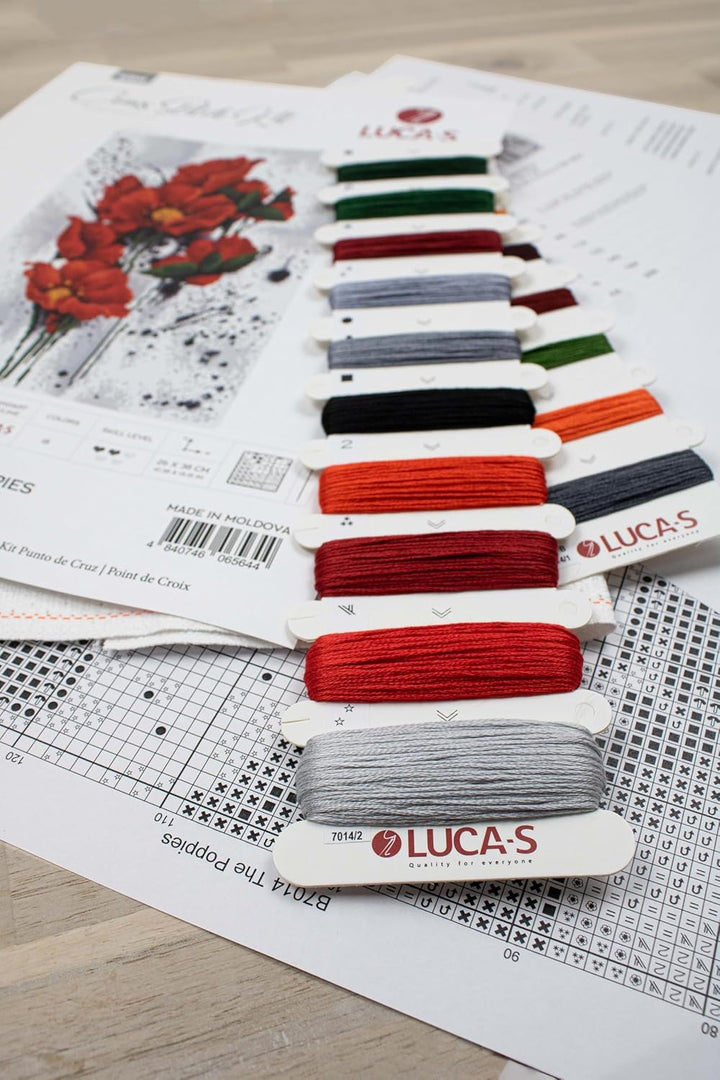 Kreuzstich-Set Luca-S – The Poppies, B7014