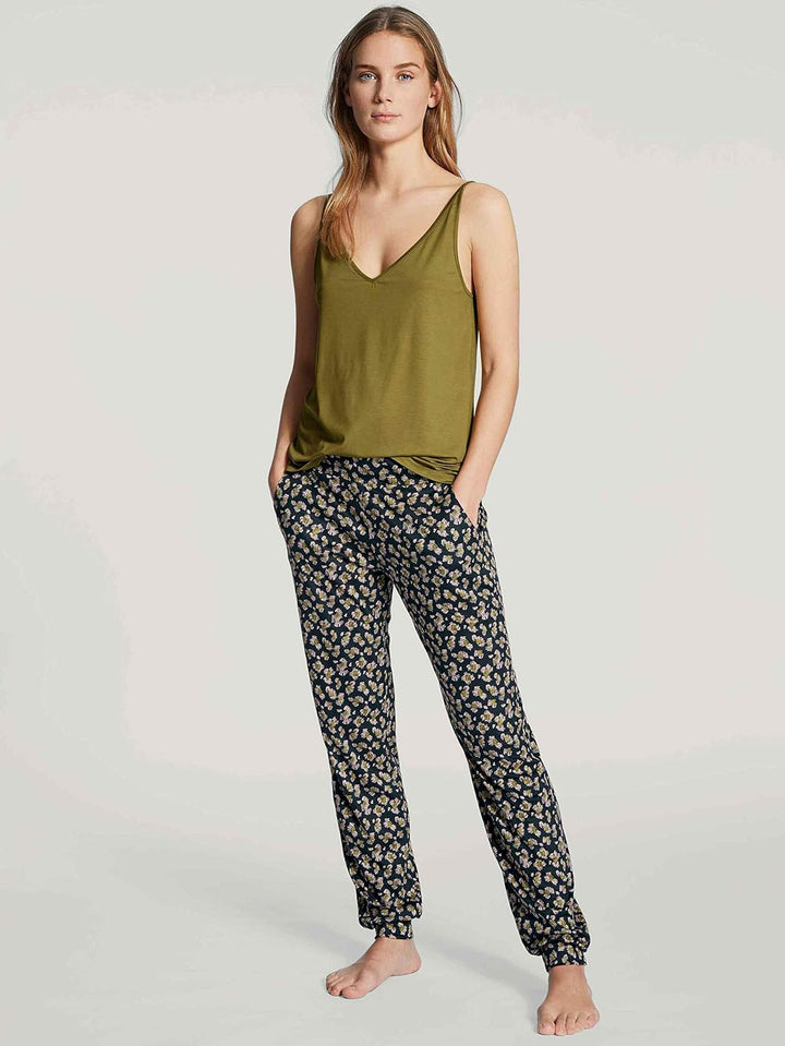 CALIDA Damen Favourites History Pyjamaoberteil, Green Moss, XS EU
