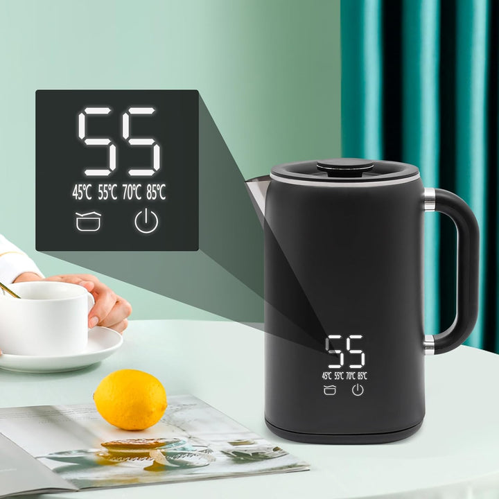Elektrischer Wasserkocher Schnellkocher 1500W Mit 5 Temperaturen Automatik Abschaltung Für Tee Kaffe