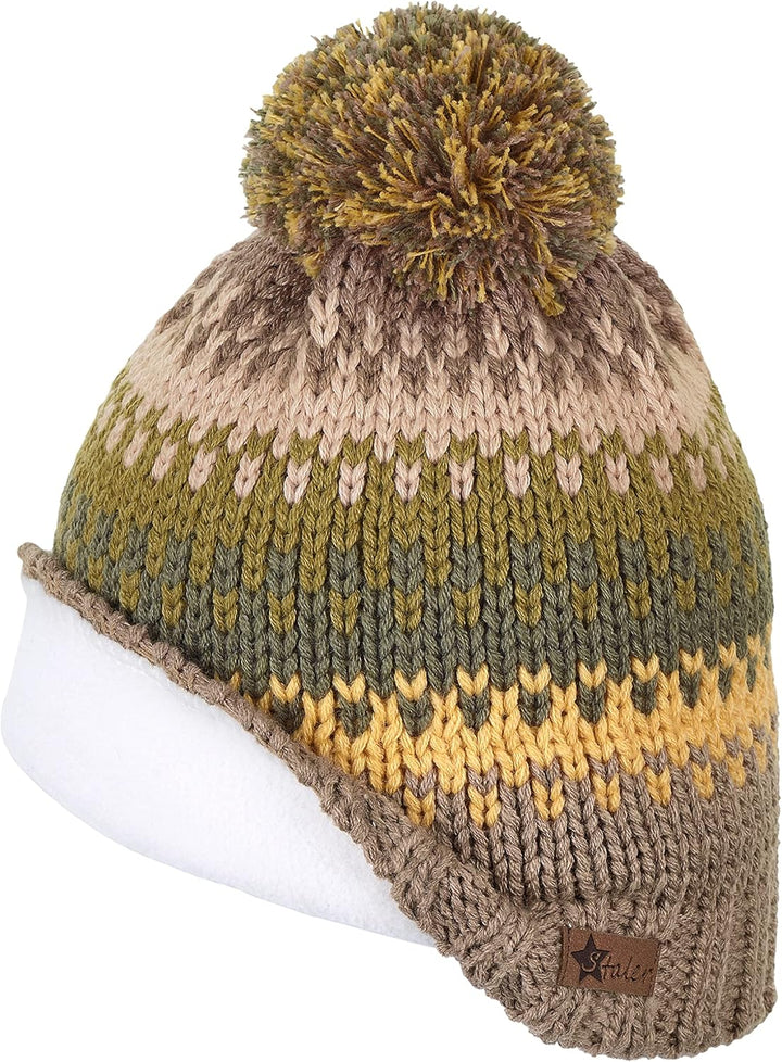 Sterntaler Baby - Jungen Mütze Bommelstrickmütze Farbverlauf 51 braun, 51 braun