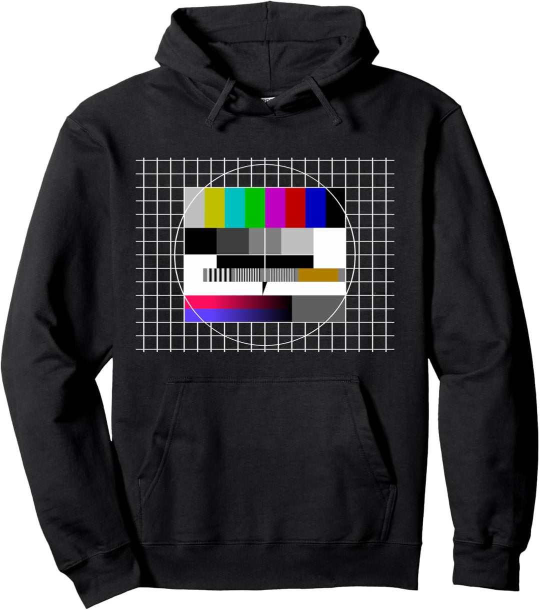 Testbild Fernseher 80er Jahre 90er Party Outfit Retro Kostüm Pullover Hoodie