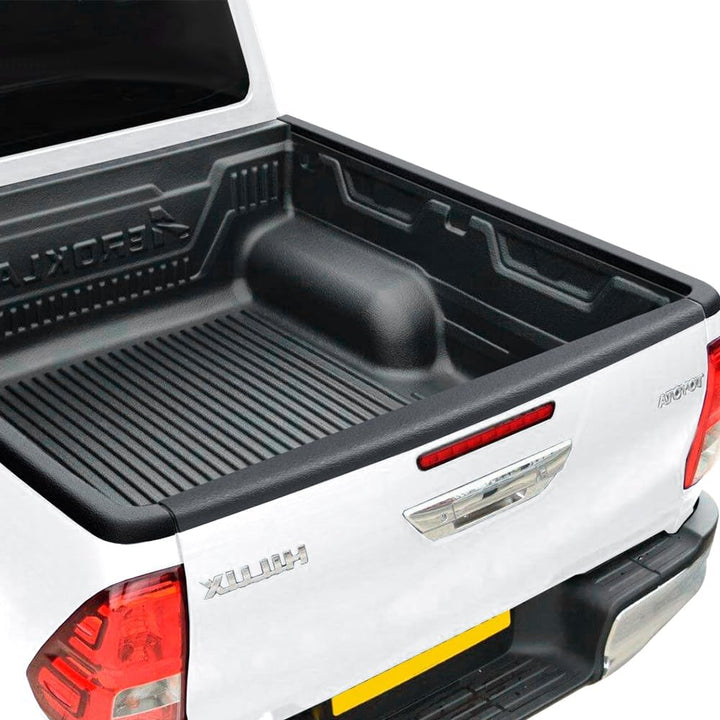 Ladekantenschutz Set 3 Teile für Double Cab Toyota Hilux 2016–2020 Pre-Facelift, Passgenauer Heckkla