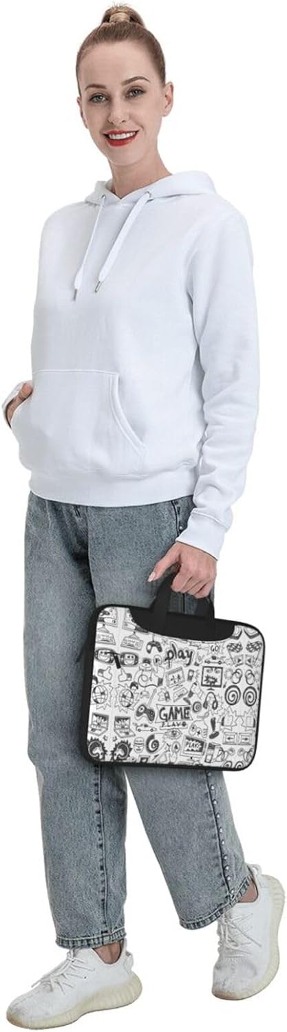 Praktische Laptoptasche mit Videospiel-Aufdruck für Jungen – stilvolle Kuriertasche &amp; Laptop-Umhänge
