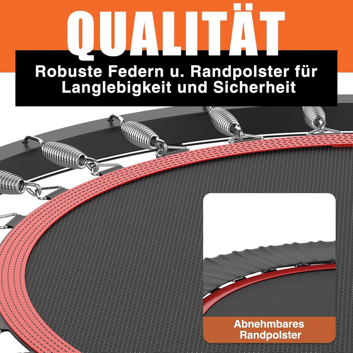 DH FitLife Fitness Indoor Trampolin klappbar ohne Installation | Ø102cm 40 Zoll Mini Trampoline | Tr