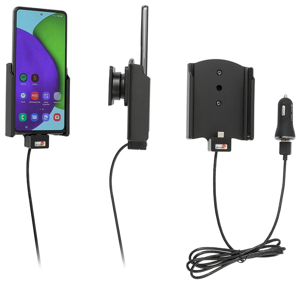 Brodit Gerätehalter 721256 | Made IN Sweden | mit Ladefunktion für Smartphones - Samsung Galaxy A52