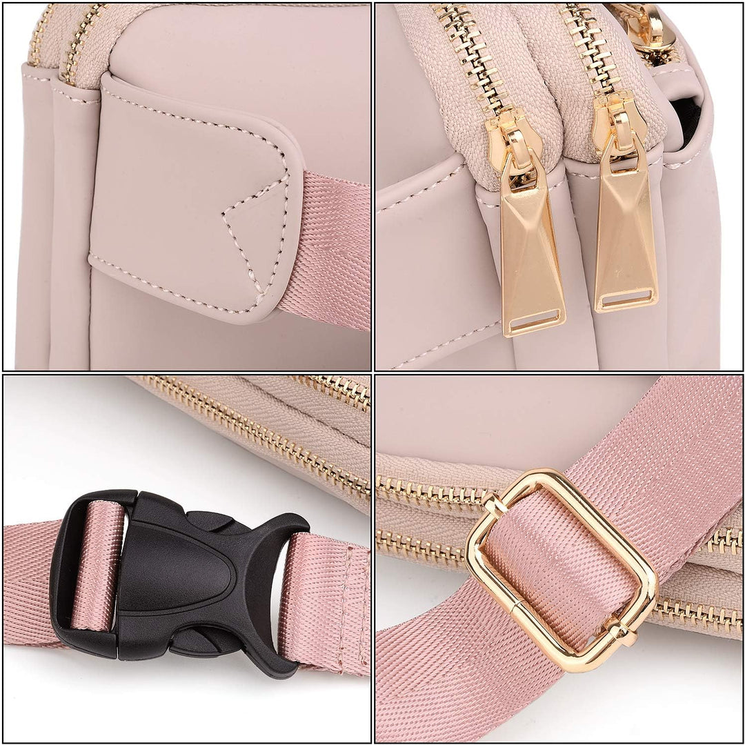 Geldbörse Damen Brieftasche UTO PU Leder Multifunktions Zip um Clutch für Handy 0759c Pu Rosa, 0759c